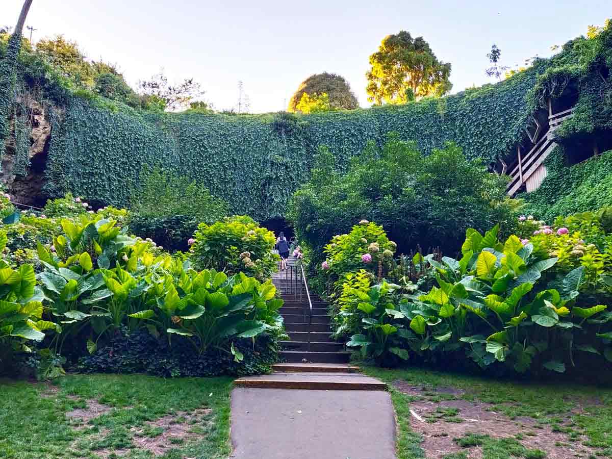 Magnificent landscaped sunken garden