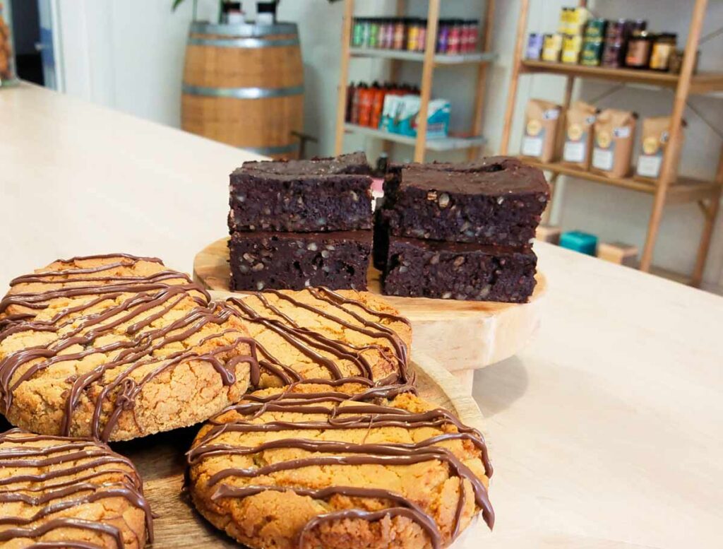 Delicious cookies and brownies at 2B Nourished Cafe in Kapunda