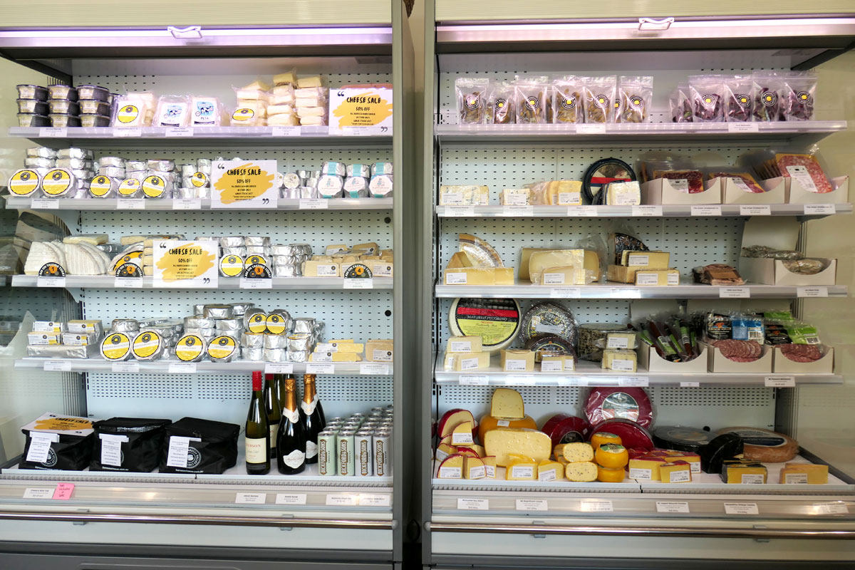 Cheese cabinet at Barossa Valley Cheese Company cheese cellar