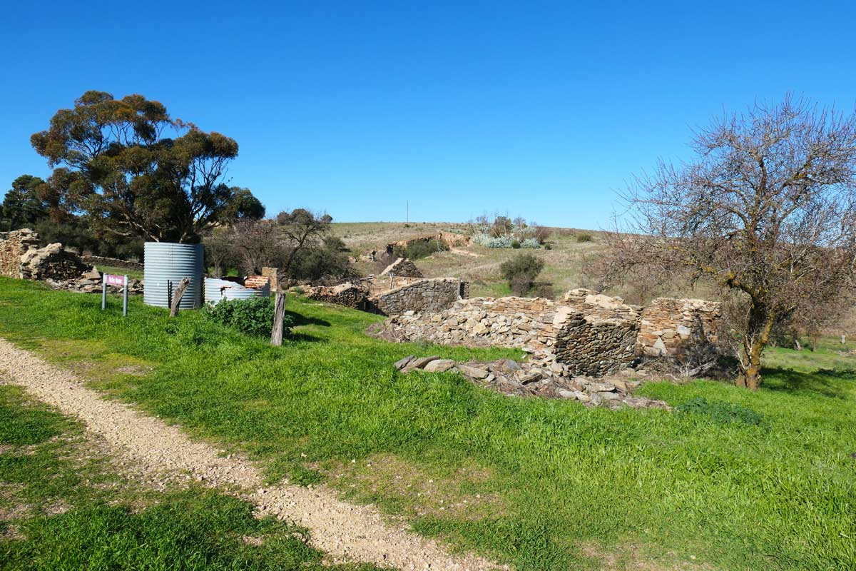 Ruins of a stone cottage at the Hampton Township