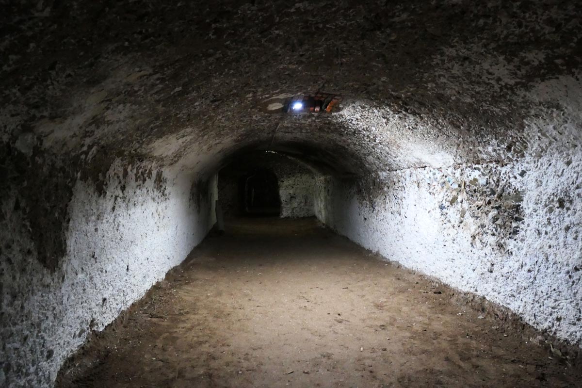 Unicorn Brewery's underground cellar and passageways. Located in Burra, Clare Valley, South Australia.