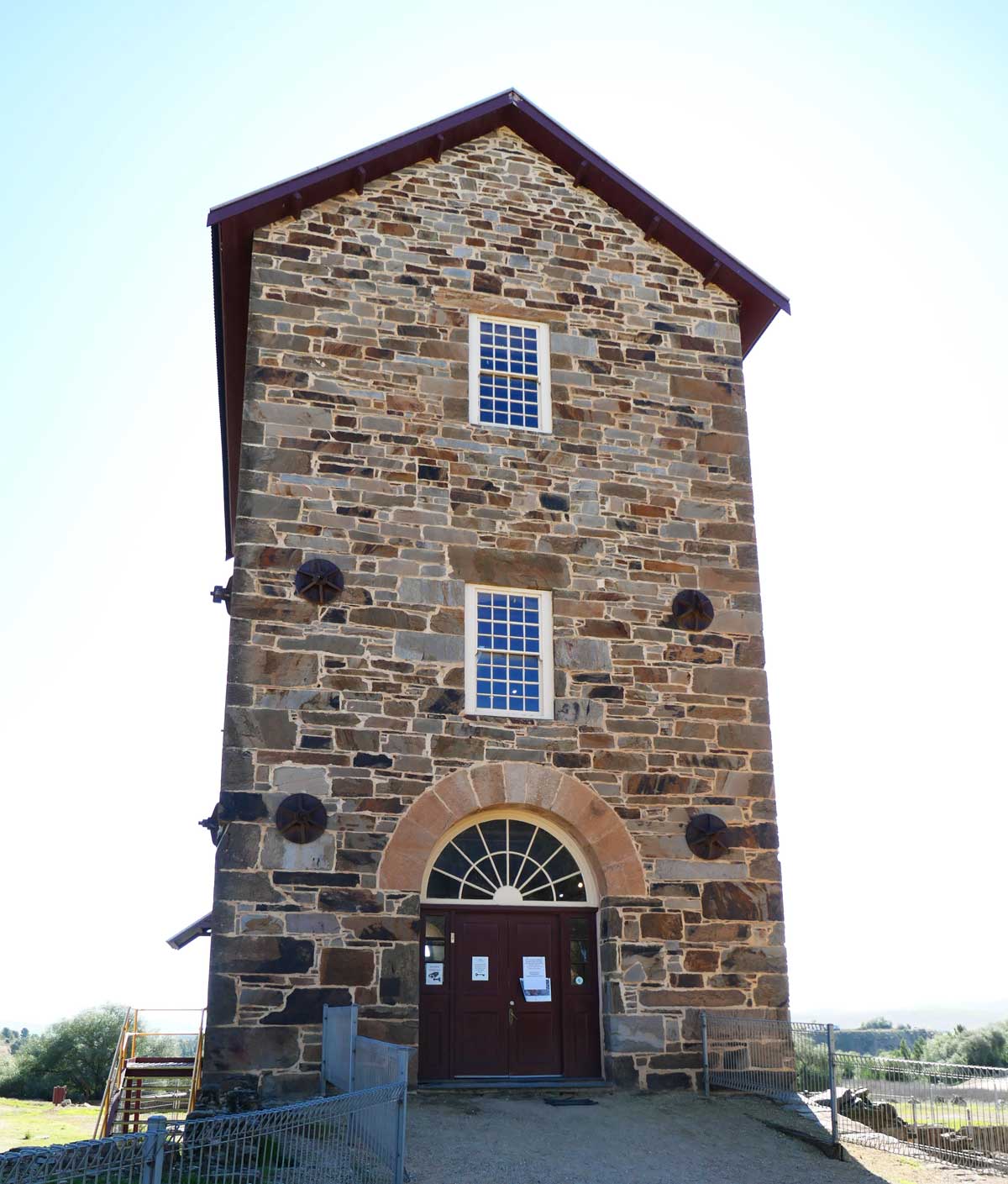 Morphett's Enginehouse at the Monster Mine Site, it originally housed a Cornish beam pumping engine. Located in Burra, Clare Valley, South Australia.