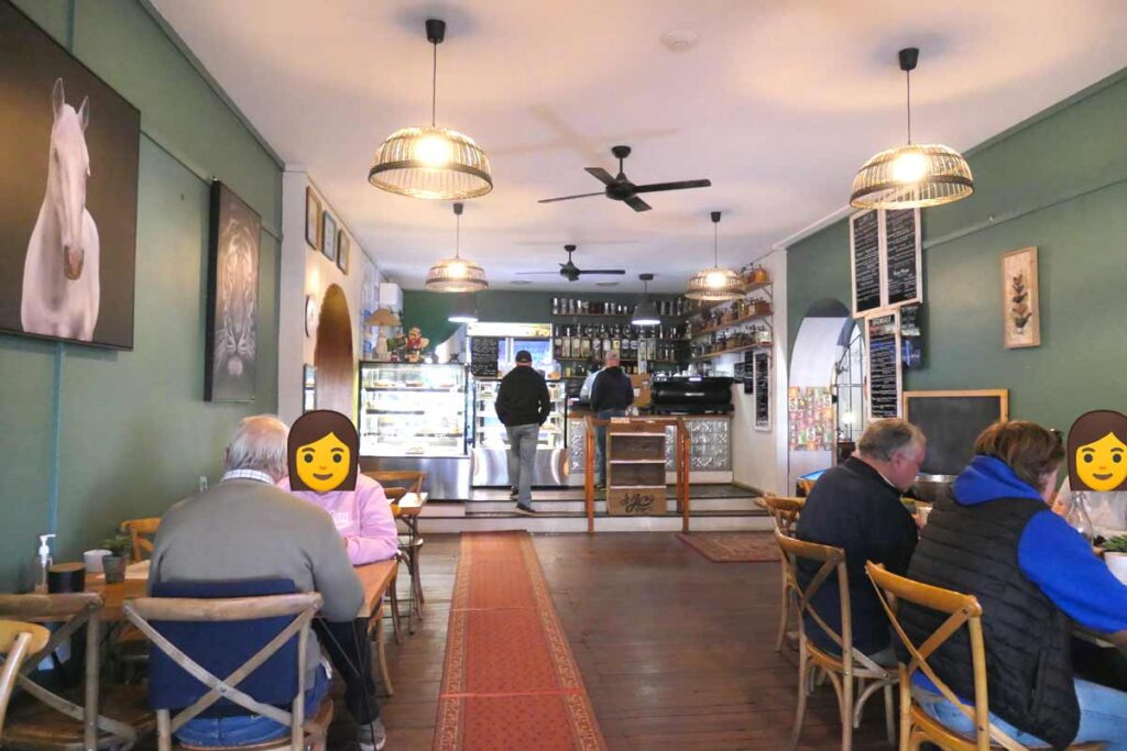 Inside St Just Cafe. Located in Burra, Clare Valley, South Australia.