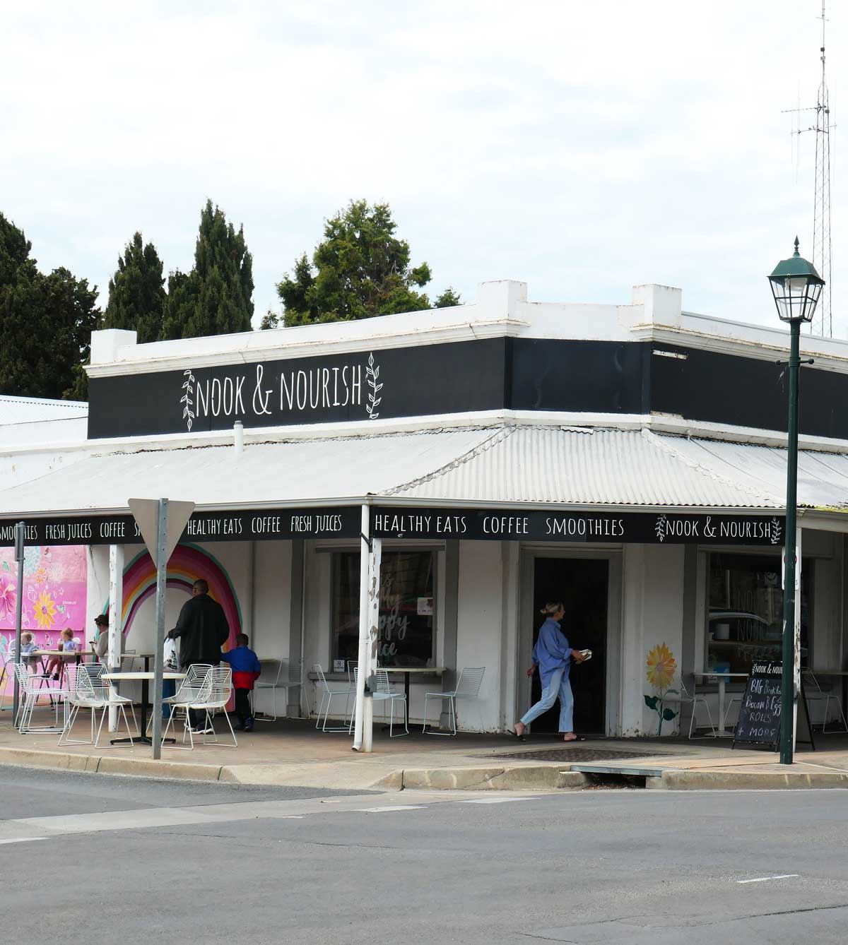 Nook and Nourish along the Moonta main street, another town part of the Copper Coast region in the Upper Yorke Peninsula