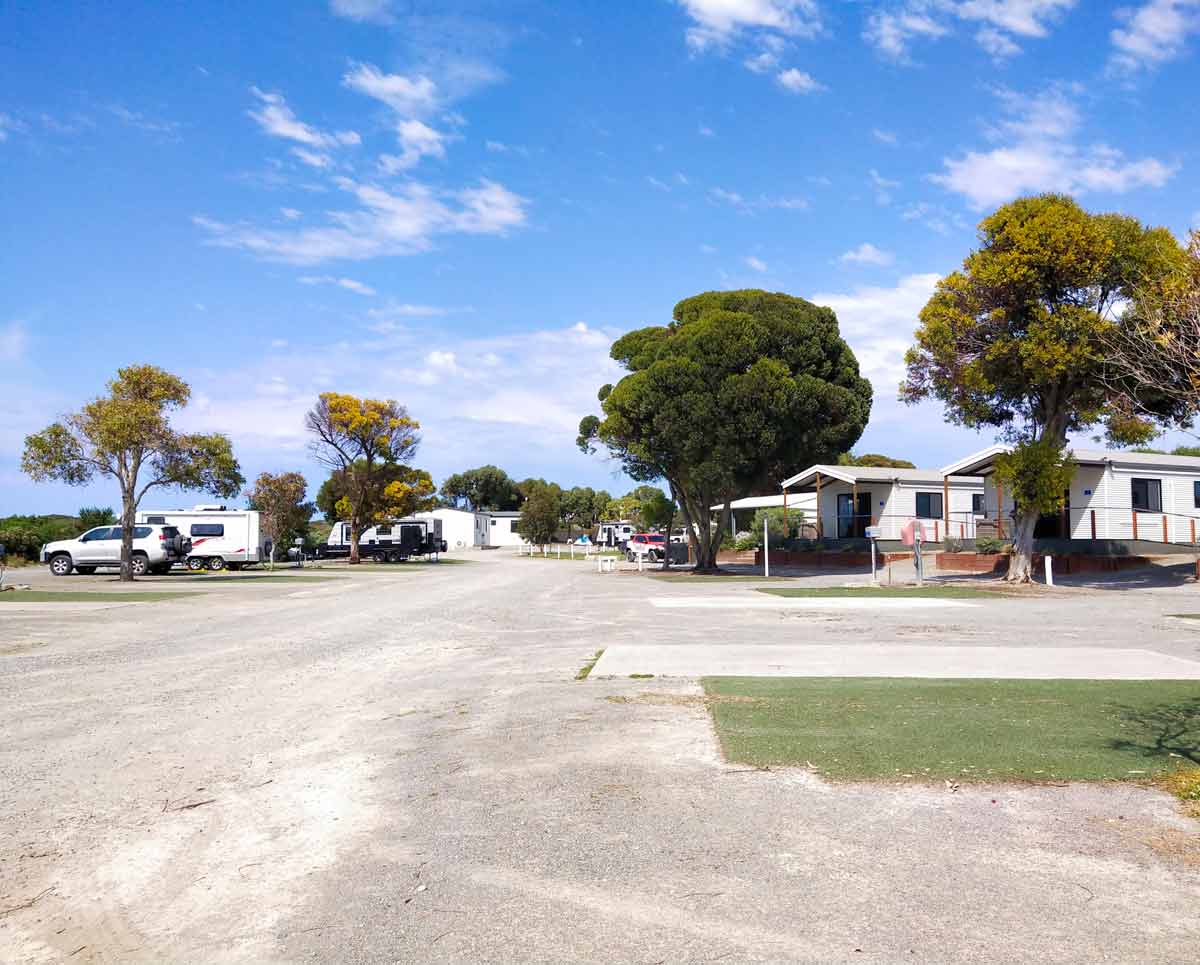 Section closer to the beach at Marion Bay Caravan Park