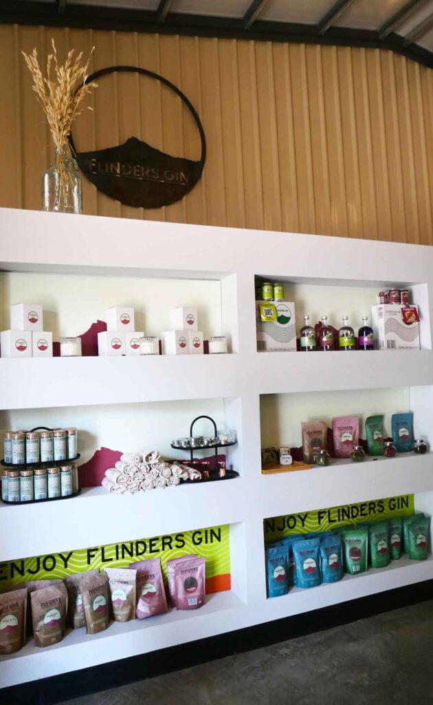 Products at Flinders Gin in Quorn
