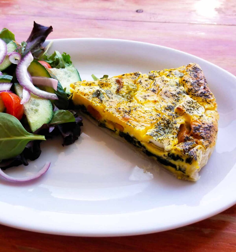 Quiche at Quandong Cafe in Quorn