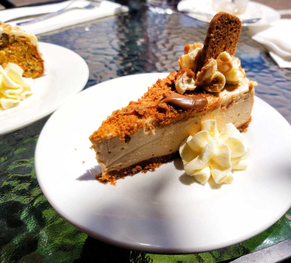 Biscoff cheesecake at Teas on the Terrace in Quorn