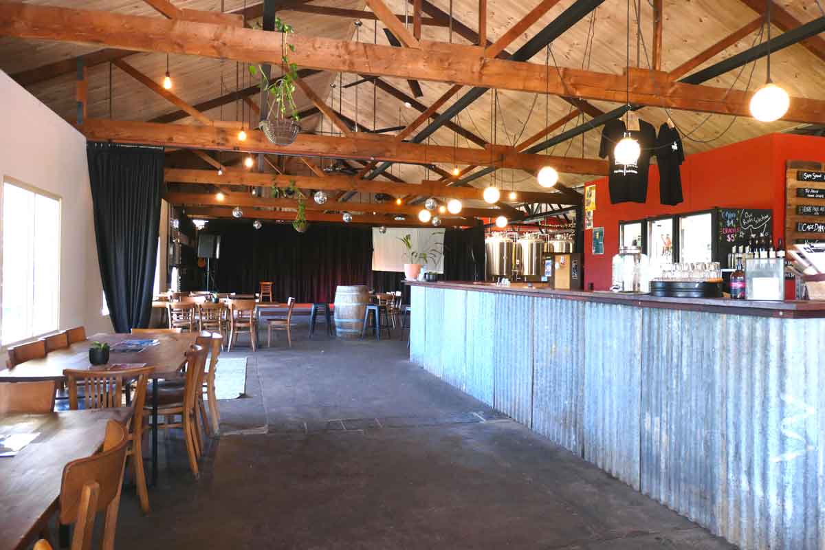 Inside Beer Garden Brewing. Located in Port Lincoln, Eyre Peninsula, South Australia.