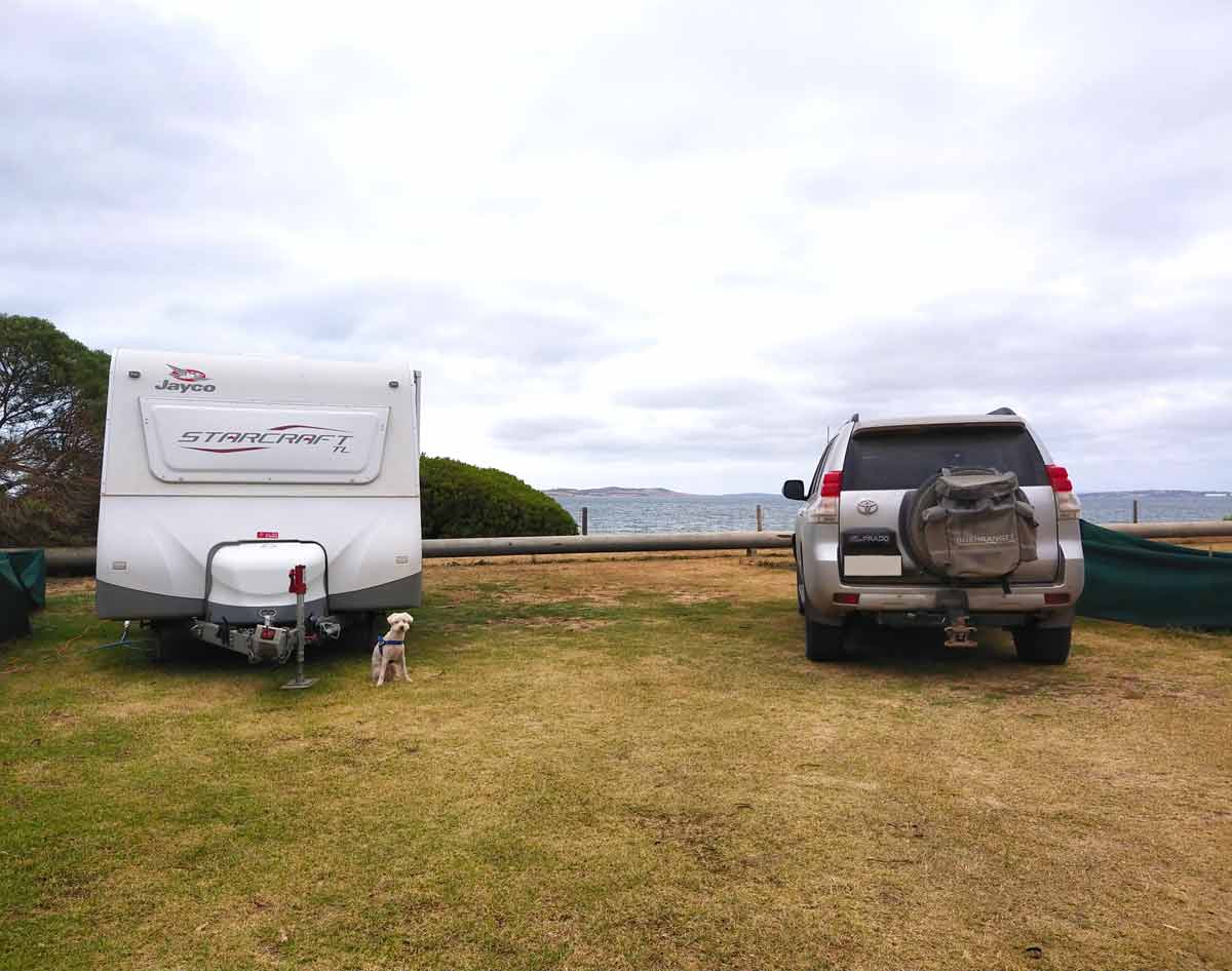 Our site at Port Lincoln Caravan Park, North Shields. Located near Port Lincoln, Eyre Peninsula, South Australia.