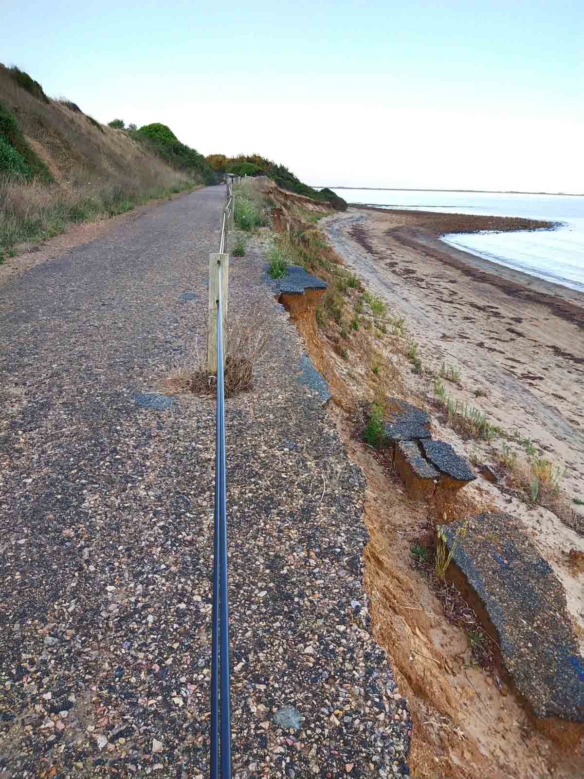 Walking trail near Port Lincoln Caravan Park, North Shields. Located near Port Lincoln, Eyre Peninsula, South Australia.