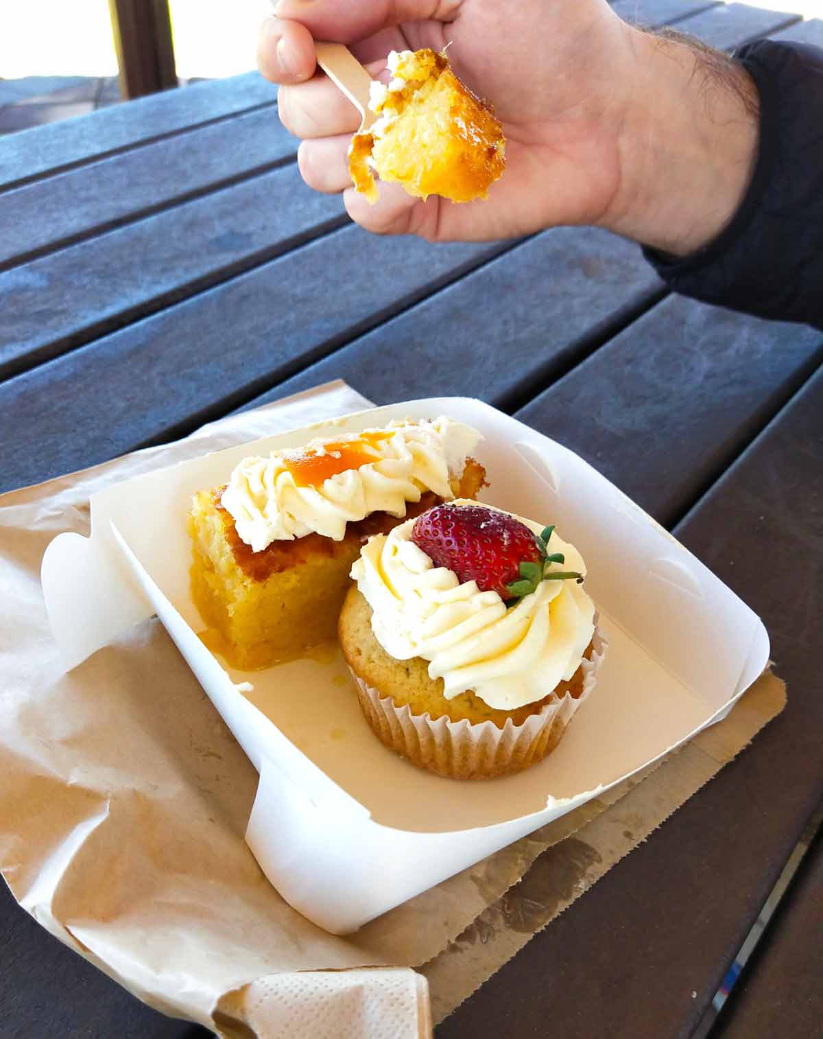 Small cakes from Whisk Away Cafe in Whyalla, Eyre Peninsula, South Australia