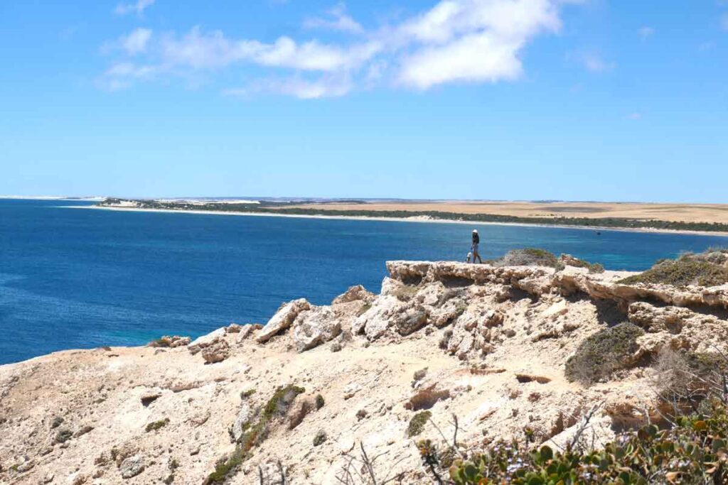Charlie and Shery at seahorse lookout area, along Clifftop Drive. Located in Elliston, Eyre Peninsula, South Australia.