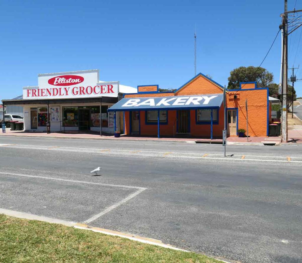 The Friendly Grocer and Bakery buildings in centre of town. Located in Elliston, Eyre Peninsula, South Australia.