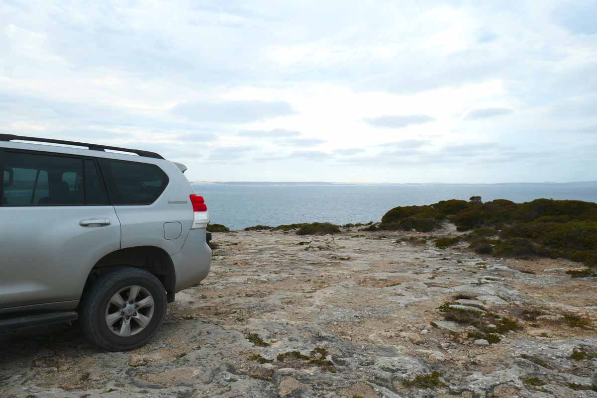 Really rocky parking areas for the sights, some worse than others. Located in Whaler's Way Sanctuary, Eyre Peninsula, South Australia.