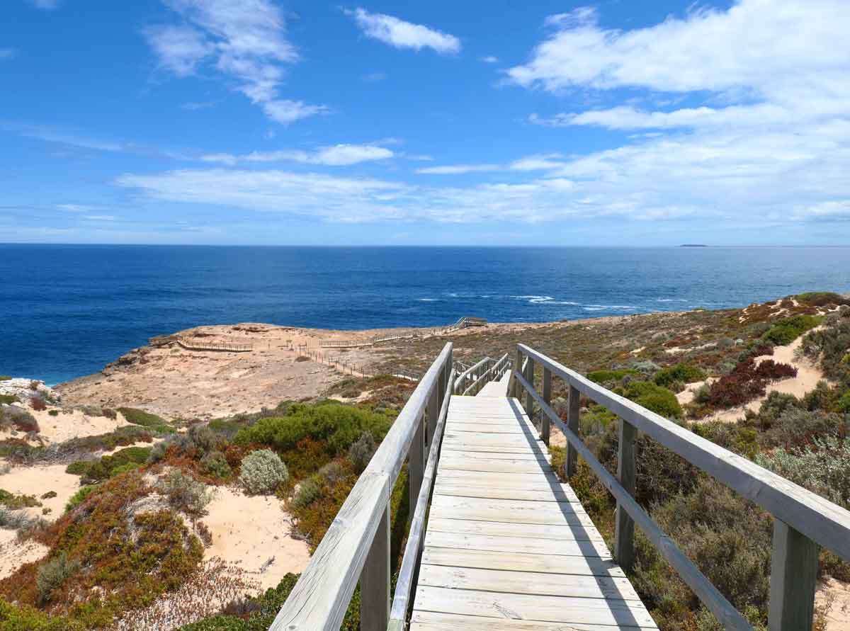 Boardwalk at Whistling Rocks & Blow Holes. Located in Streaky Bay, Eyre Peninsula, South Australia.