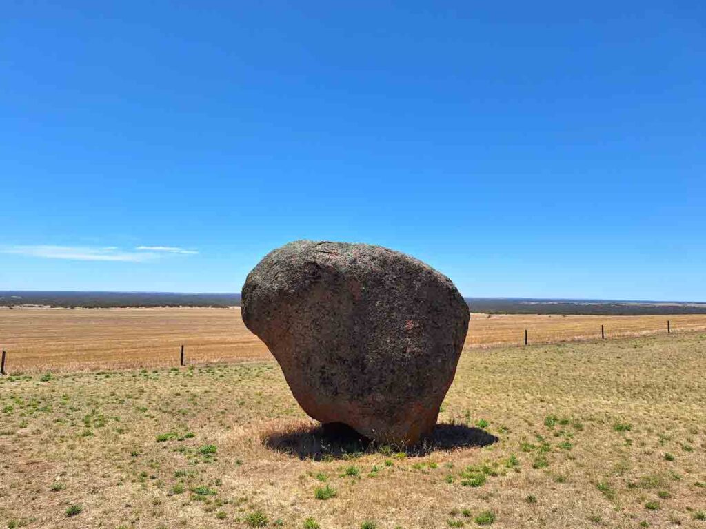 Solitary rock at Murphy's Haystacks. Located in Calca, near Streaky Bay, Eyre Peninsula, South Australia.