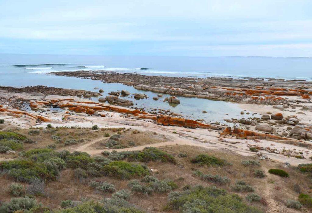 View of The Granites from the top of the cliffs. Located in Streaky Bay, Eyre Peninsula, South Australia.